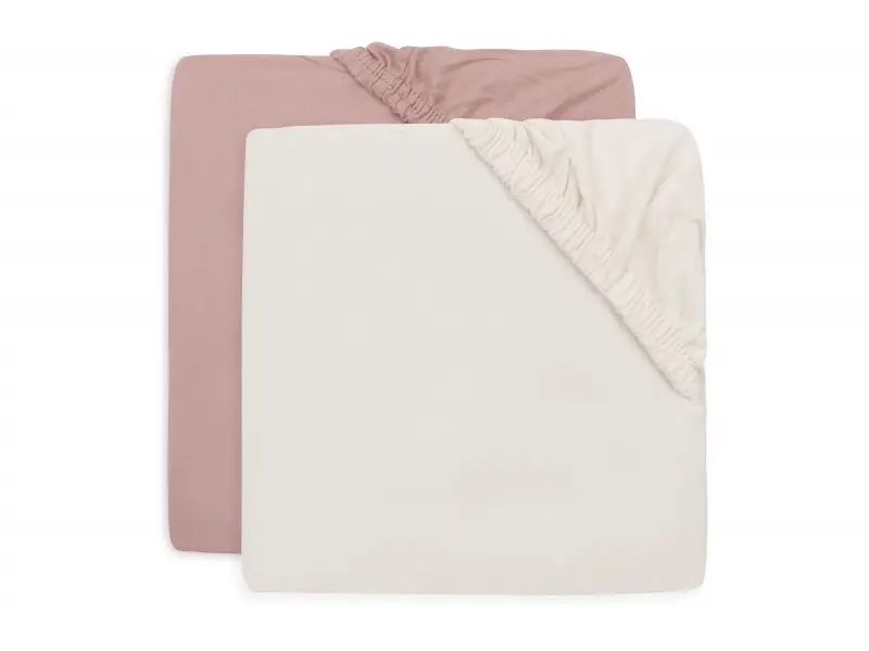 Jollein Napínacia plachta 40/50 x 80/90 cm 2 ks Wild Rose/Ivory