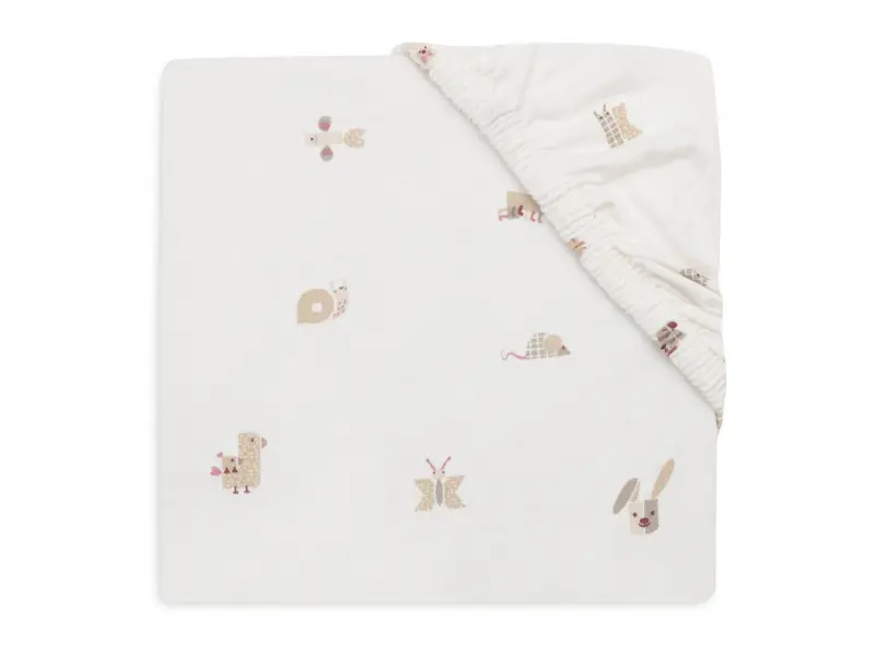 Jollein Napínacia plachta 40/50 x 80/90 cm Animal Friends