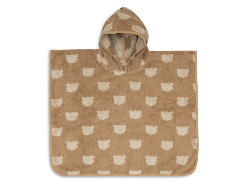 Jollein Osuška pončo froté Jacquard Teddy Bear