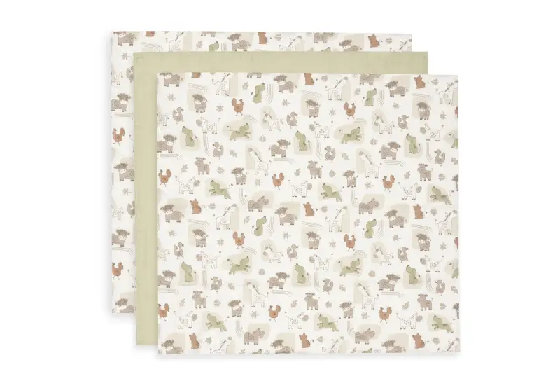 Jollein Plienky 3 ks 70x70 cm Barn Buddies