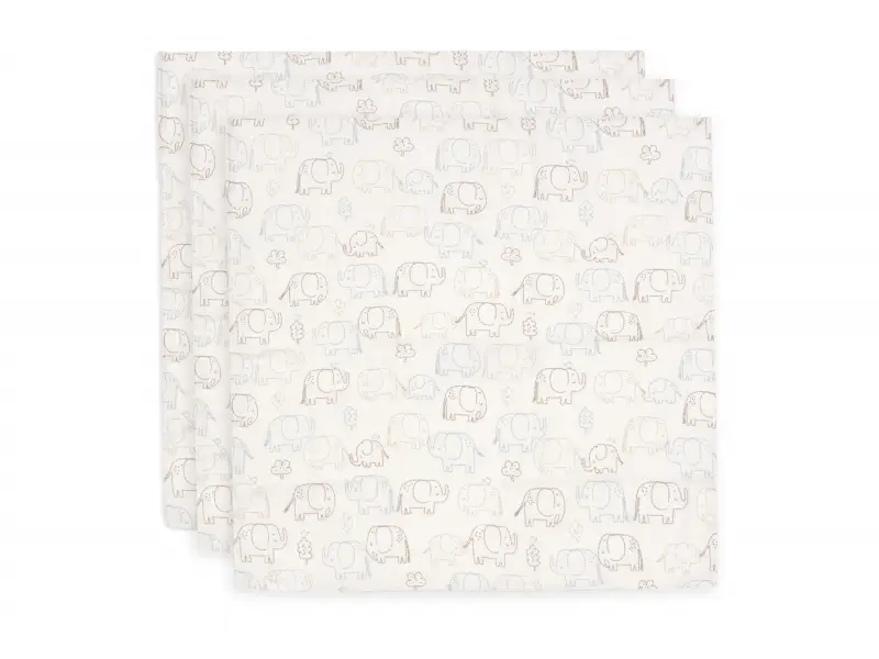 Jollein Plienky 3 ks 70x70 cm Elephant Tales