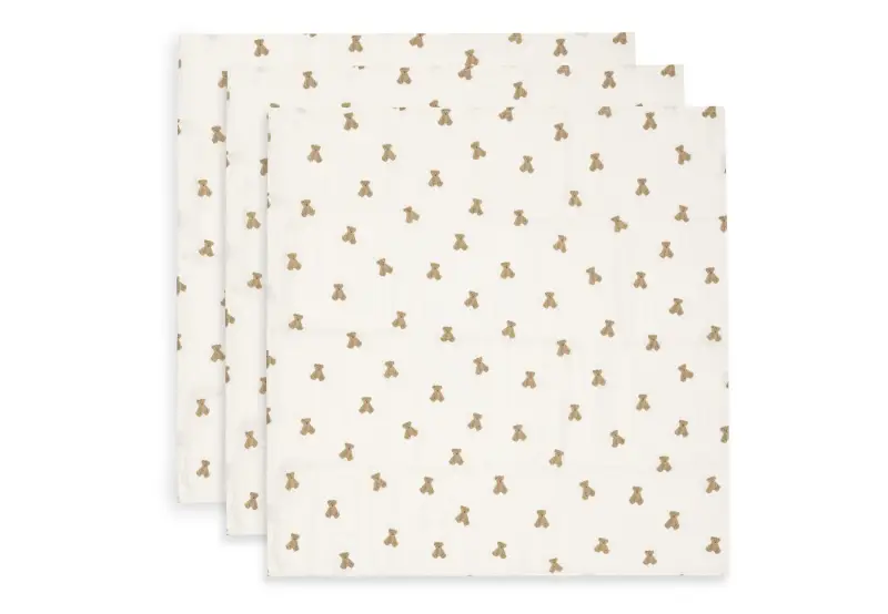 Jollein Plienky 3 ks 70x70 cm Mini Teddy Bear