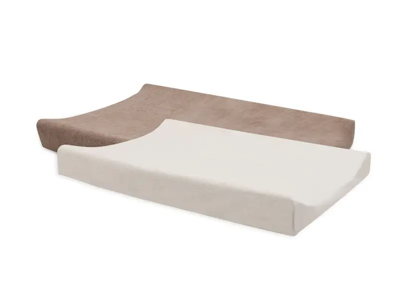 Jollein Poťah na prebaľovaciu podložku 50x70cm 2 ks froté Milky Coffee/Ivory