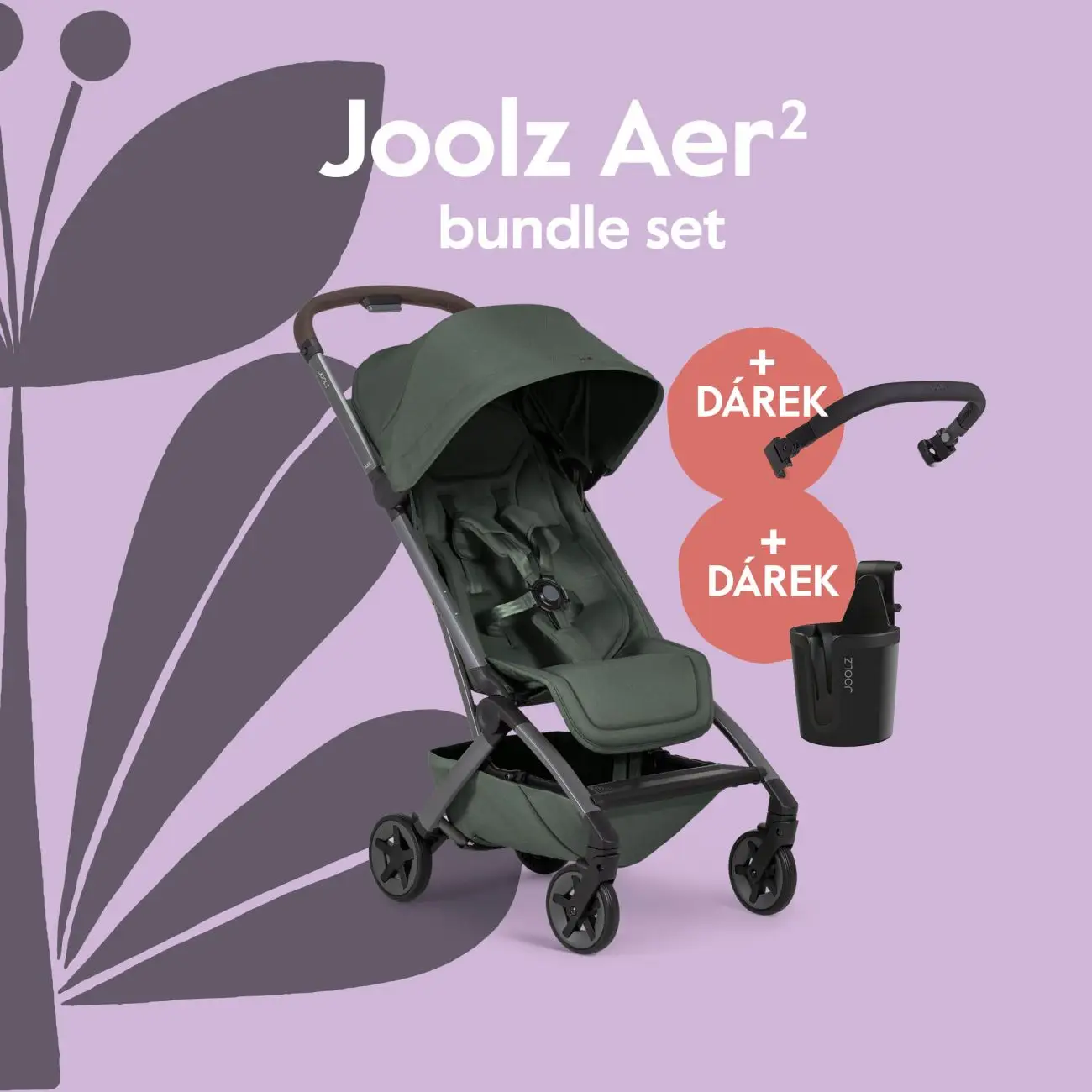 Joolz AER 2 kočík BUNDLE SET Forest green