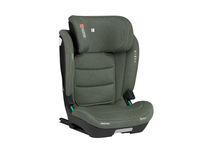 KikkaBoo Autosedačka 100-150 cm i-Scout i-SIZE Army Green