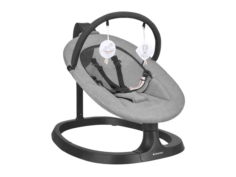 KikkaBoo Houpací lehátko elektrické Zazu Grey