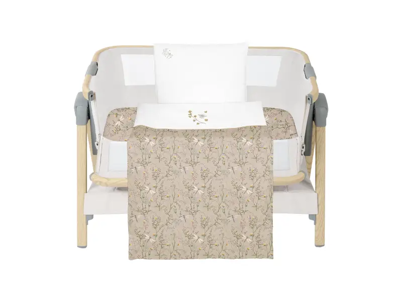 KikkaBoo Posteľná sada s obliečkami 3ks do postieľky 50x85 cm Secret Garden Beige