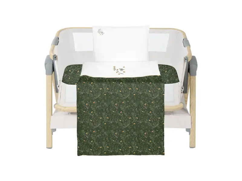 KikkaBoo Posteľná sada s obliečkami 3ks do postieľky 50x85 cm Secret Garden Green