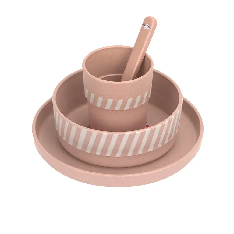 LÄSSIG Jedálensky set PP/Cellulose Tiny Team cat