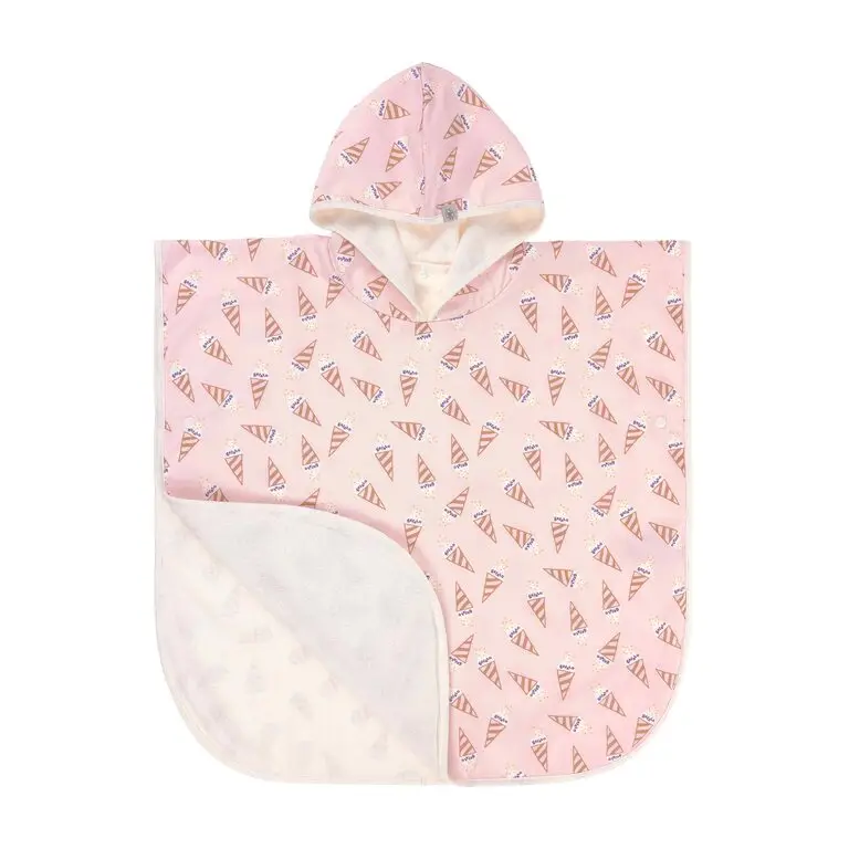 LÄSSIG Plážové pončo ice cream pale pink