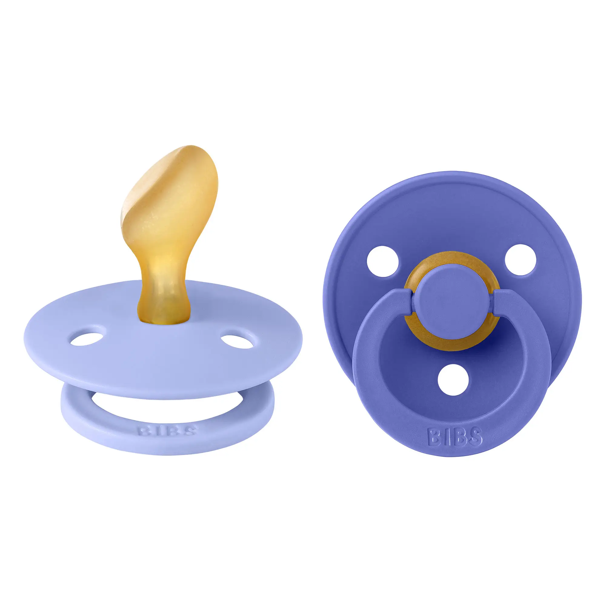 BIBS Colour anatomické cumlíky z prírodného kaučuku 2 ks - veľkosť 1 Hush / Grape