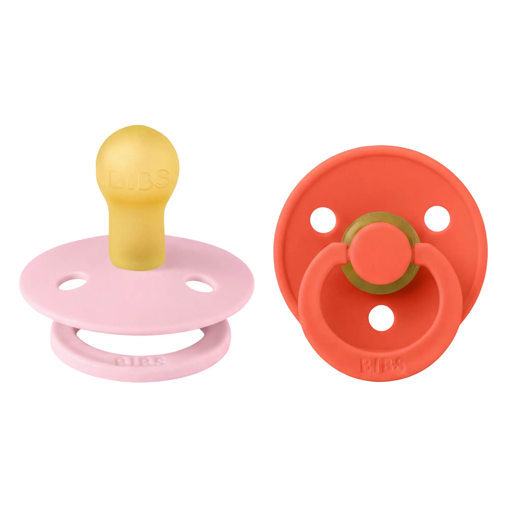 BIBS Colour cumlíky z prírodného kaučuku 2ks - veľkosť 1 baby-pink-tango