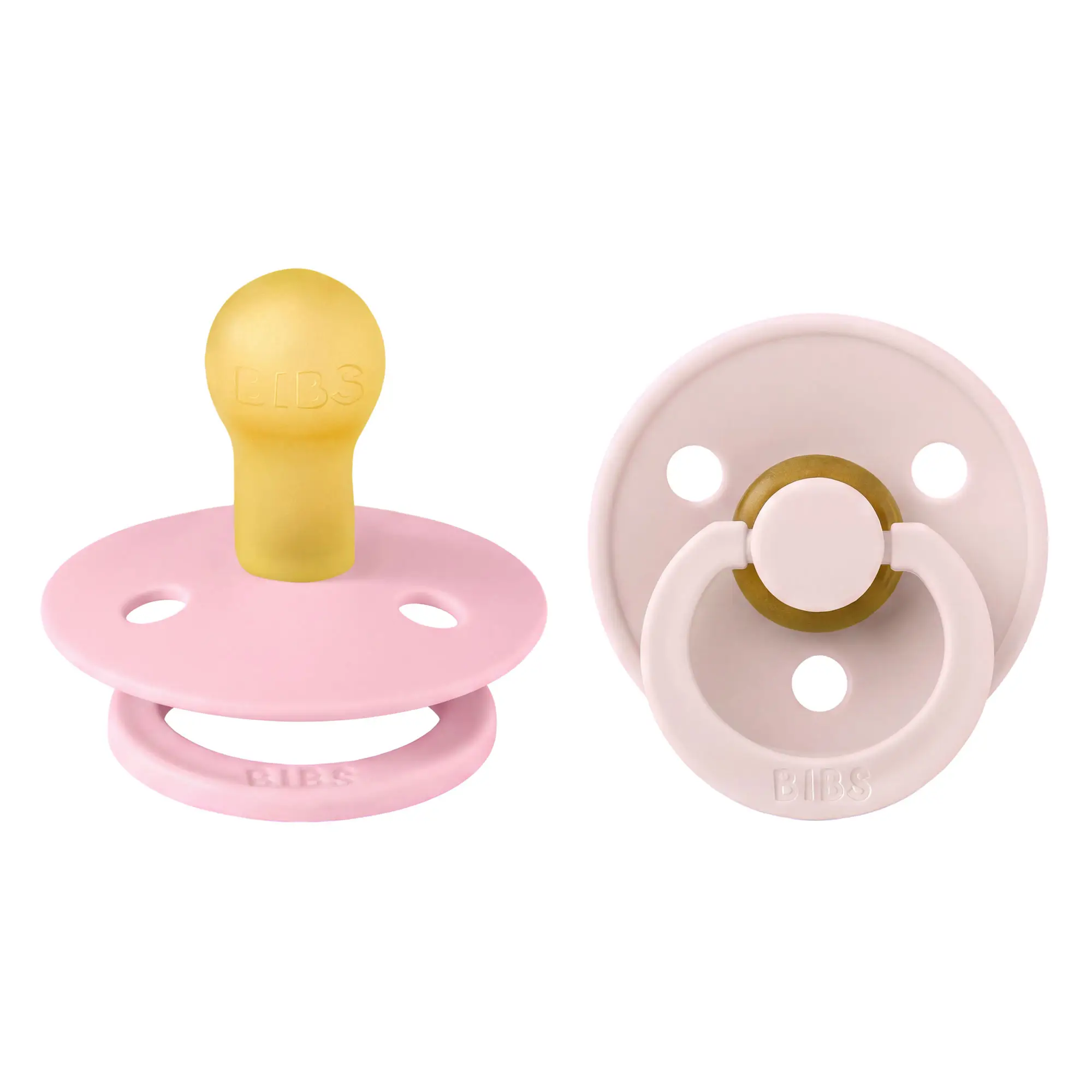 BIBS Colour cumlíky z prírodného kaučuku 2ks - veľkosť 1 petal-baby-pink