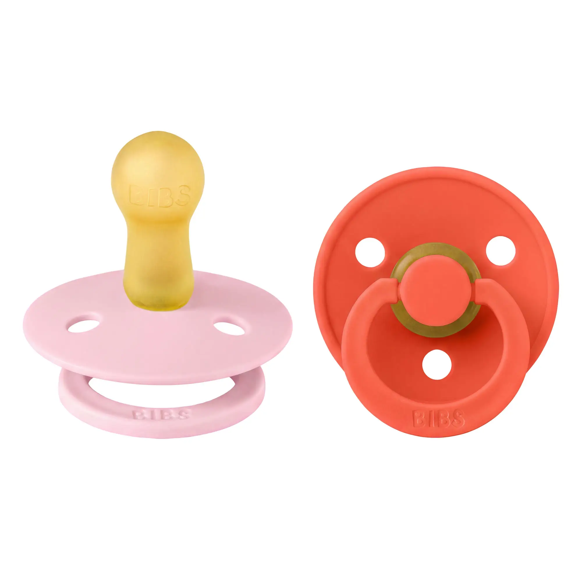 BIBS Colour cumlíky z prírodného kaučuku 2ks - veľkosť 2 baby-pink-tango