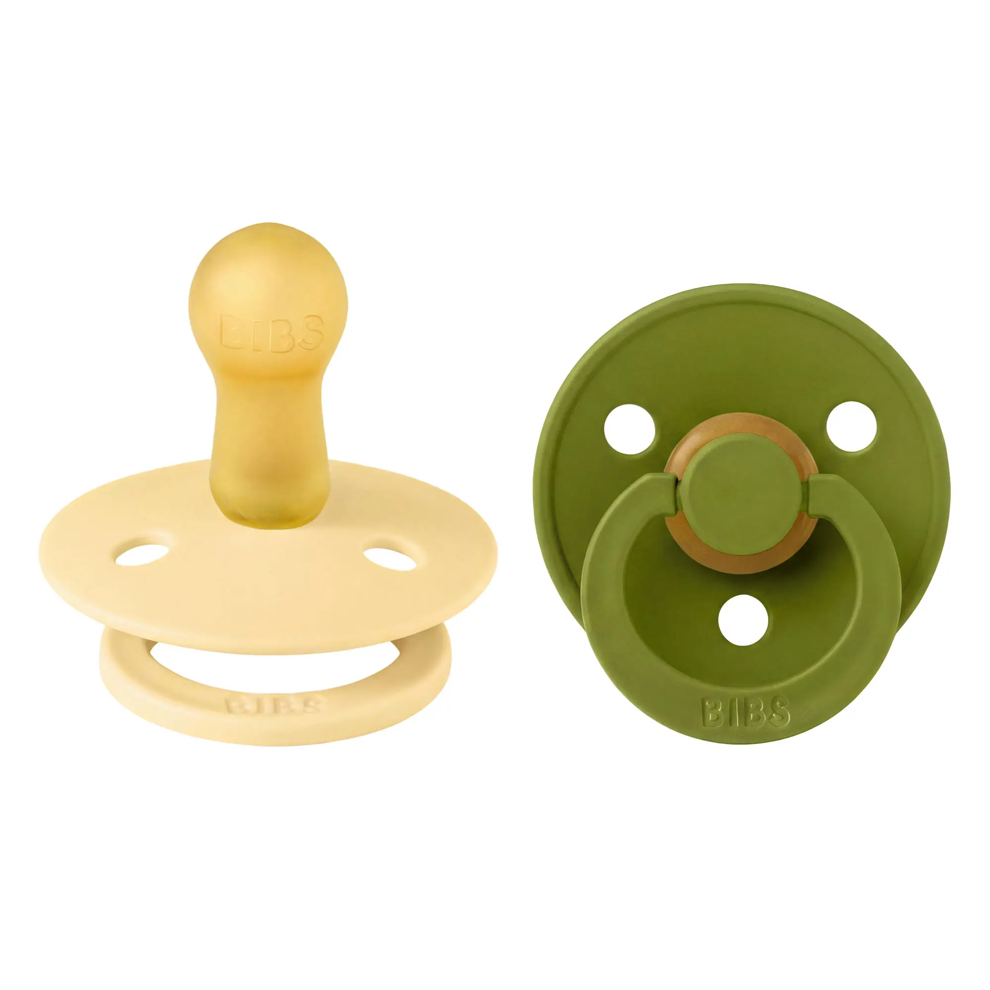 BIBS Colour cumlíky z prírodného kaučuku 2ks - veľkosť 2 pale-butter-wasabi