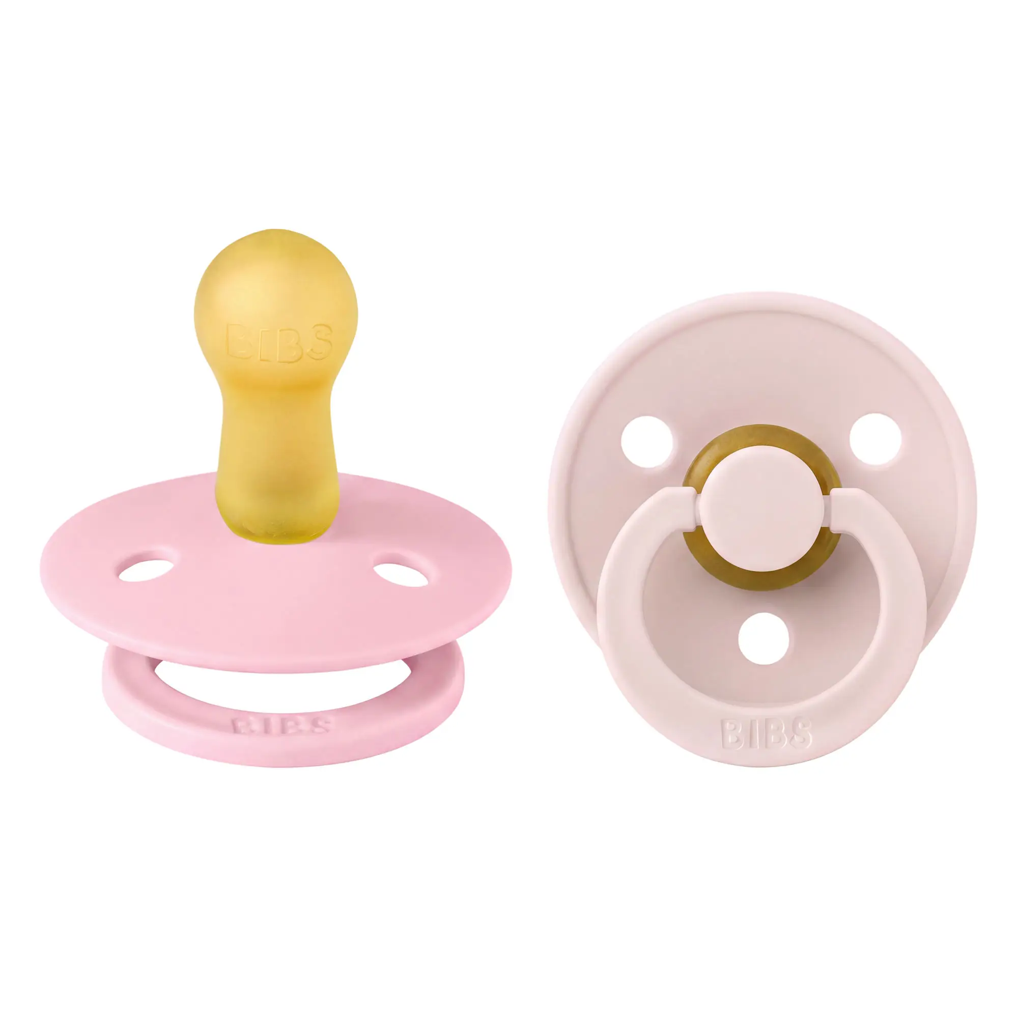 BIBS Colour cumlíky z prírodného kaučuku 2ks - veľkosť 2 petal-baby-pink