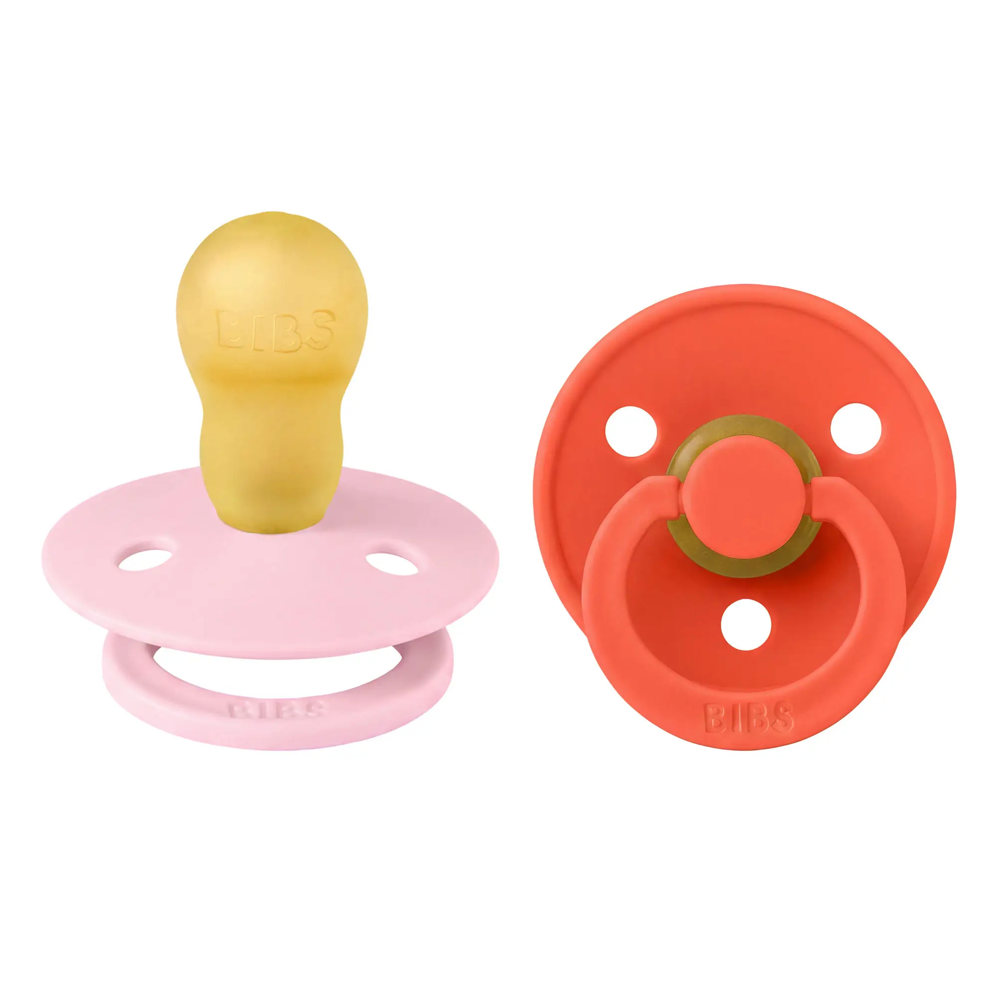 BIBS Colour cumlíky z prírodného kaučuku 2ks - veľkosť 3 baby-pink-tango