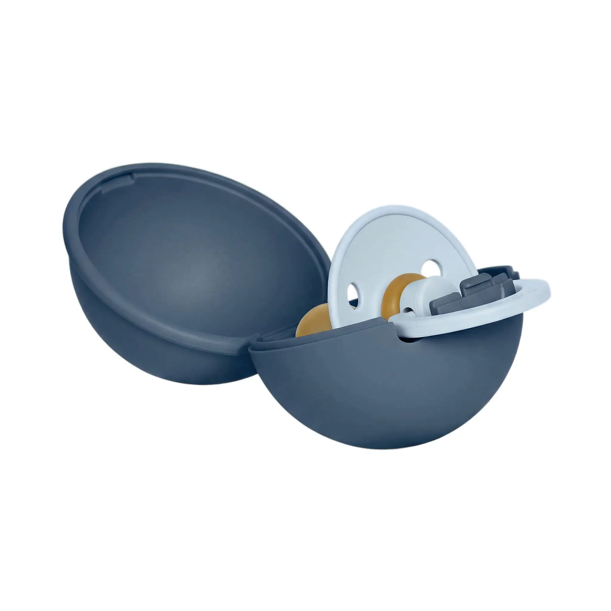 BIBS krabička Mini a Colour cumlík - veľkosť 1 baby-blue-steel-blue