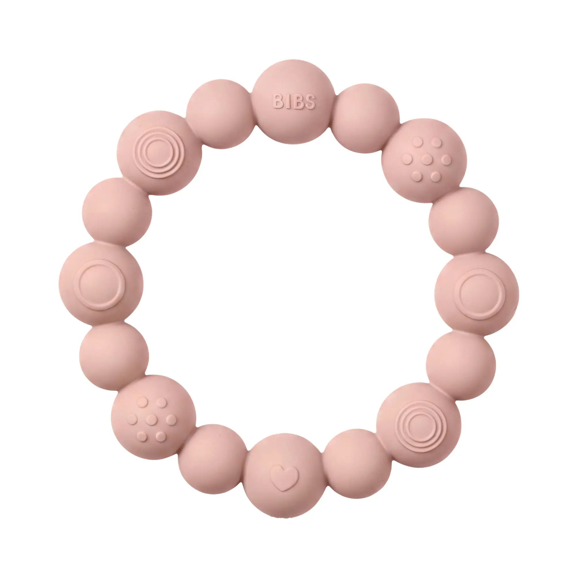 BIBS náramkové hryzátko zo silikónu blush