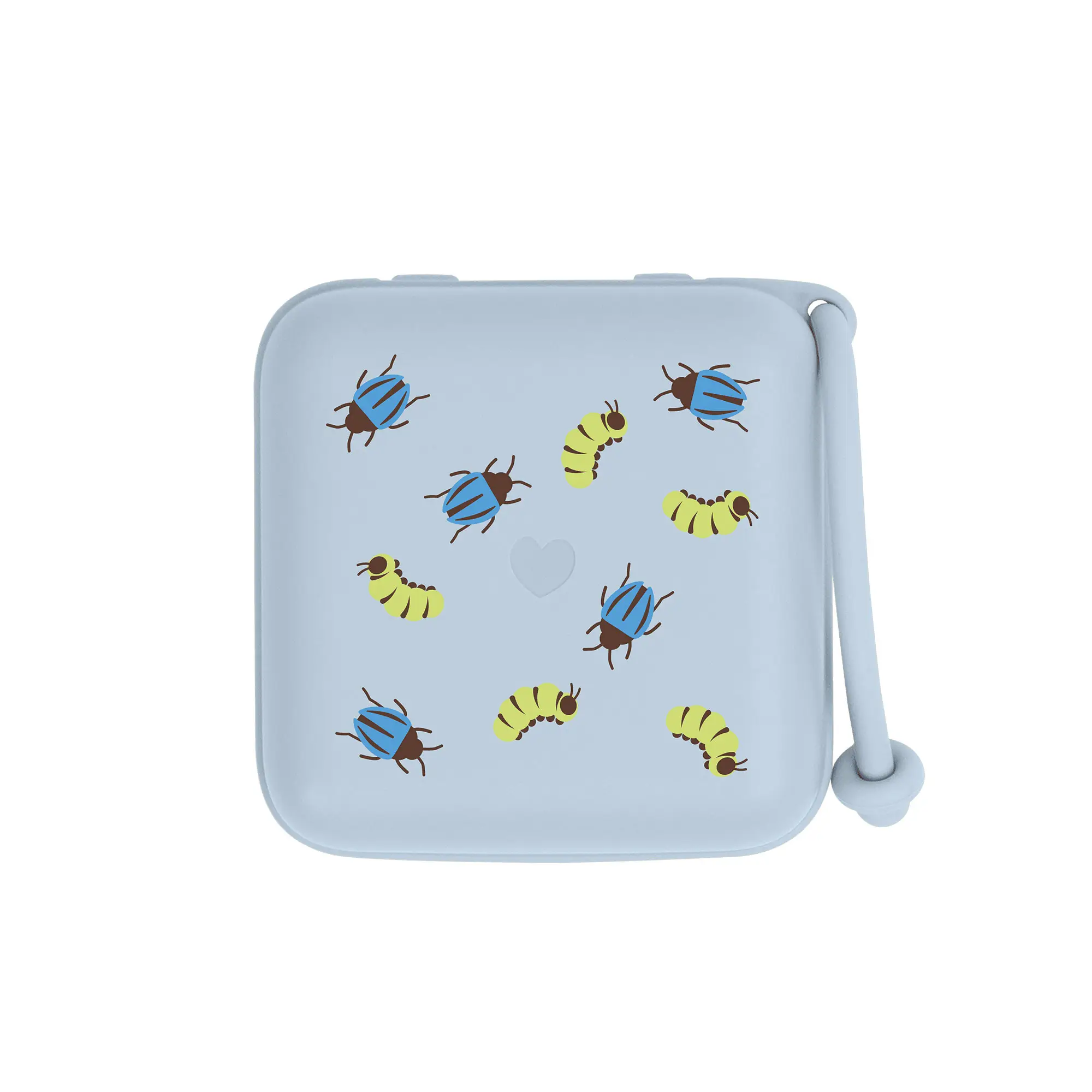 BIBS STUDIO Krabička na cumlíky caterpillar-beetle-mix-baby-blue