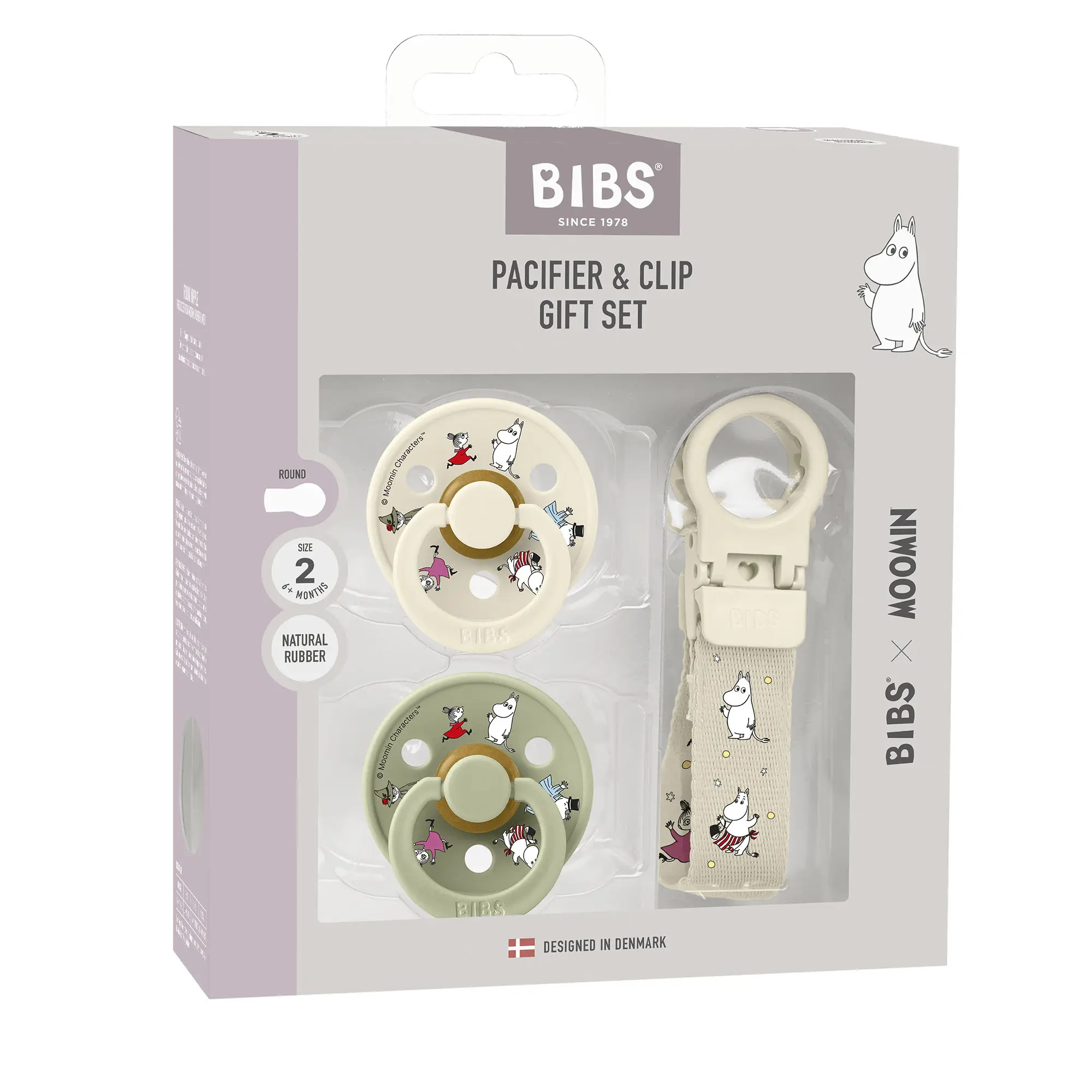 BIBS x Moomin darčekový set ivory-sage