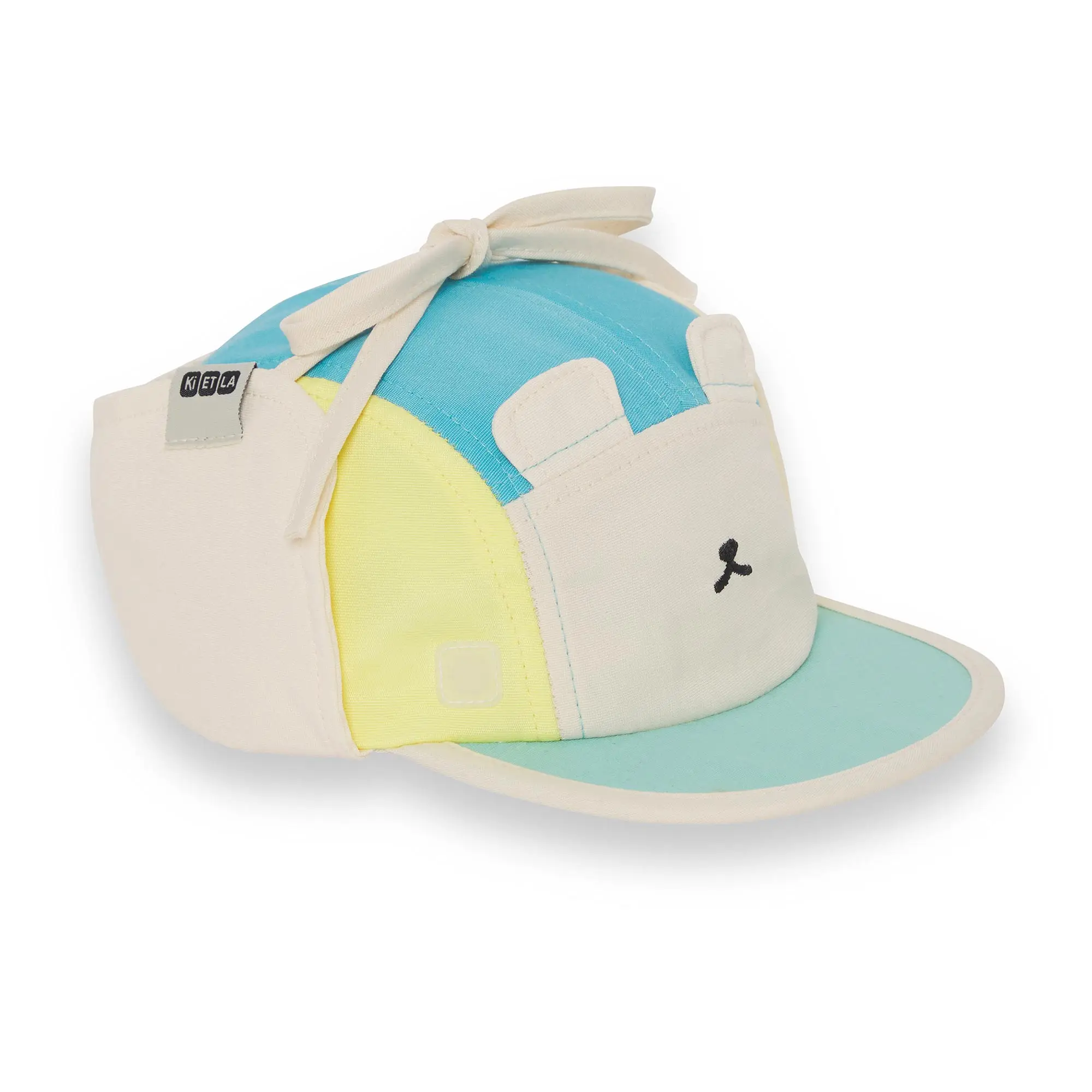 KiETLA FUN OURS‘ON šiltovka s UV ochranou a ochranou krku - Bear Blue 46-49 cm