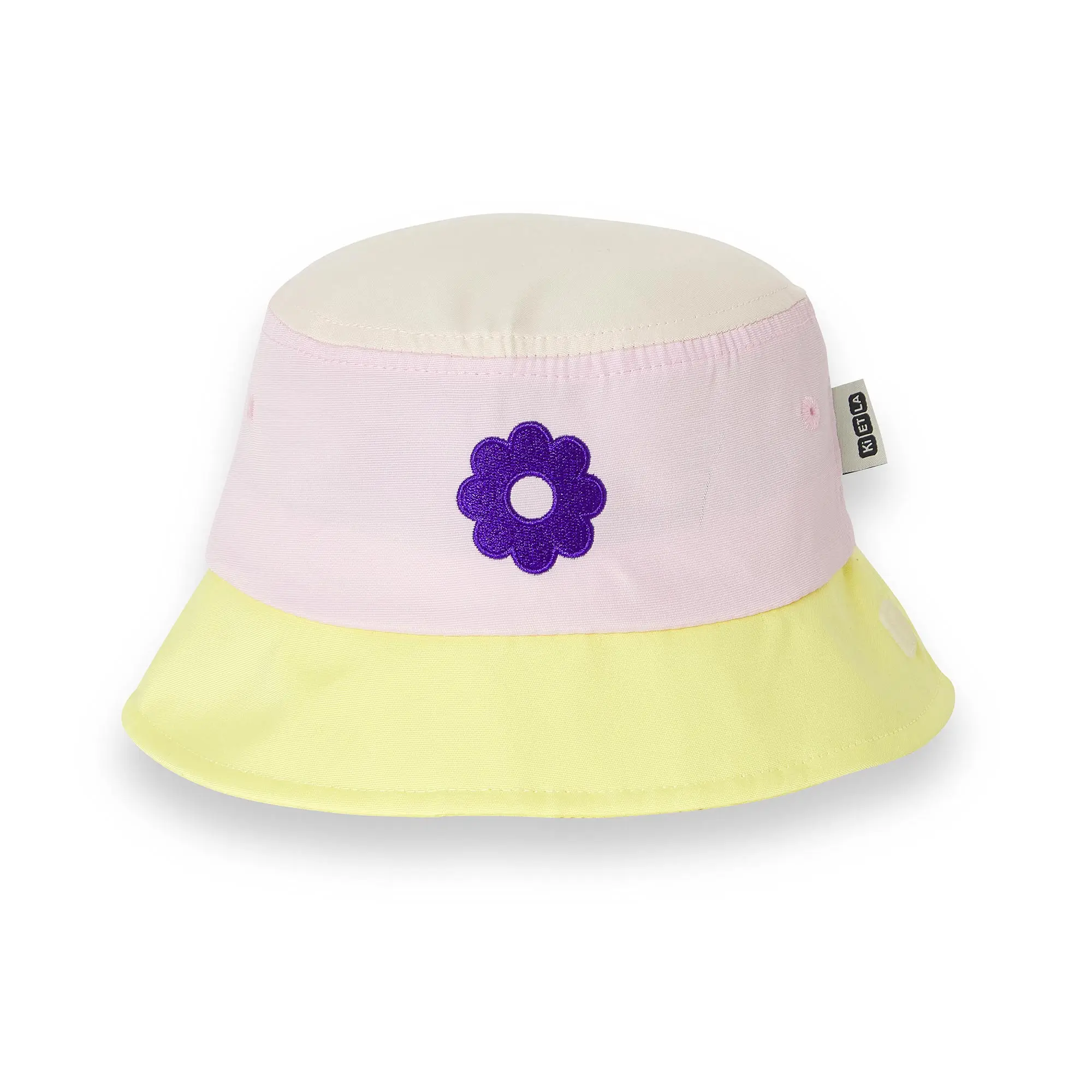 KiETLA ICONIK klobúčik s UV ochranou - Pink Flower 46-49 cm