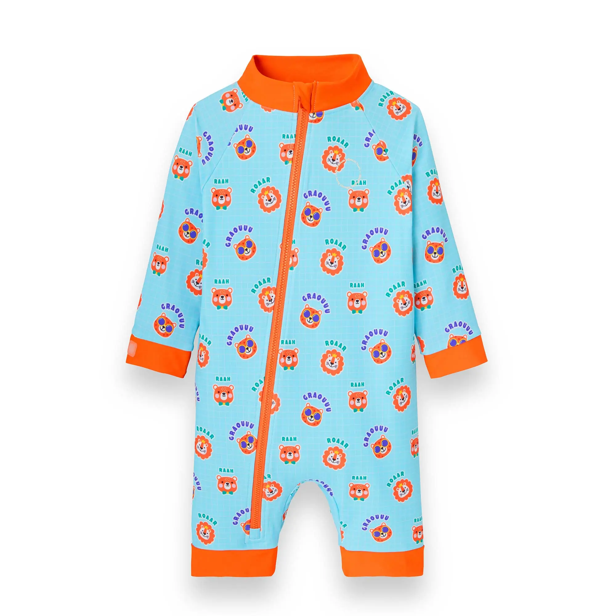 KiETLA ICONIK plavkový overal s UV ochranou - ChaCha Pop 6-12 mesiacov