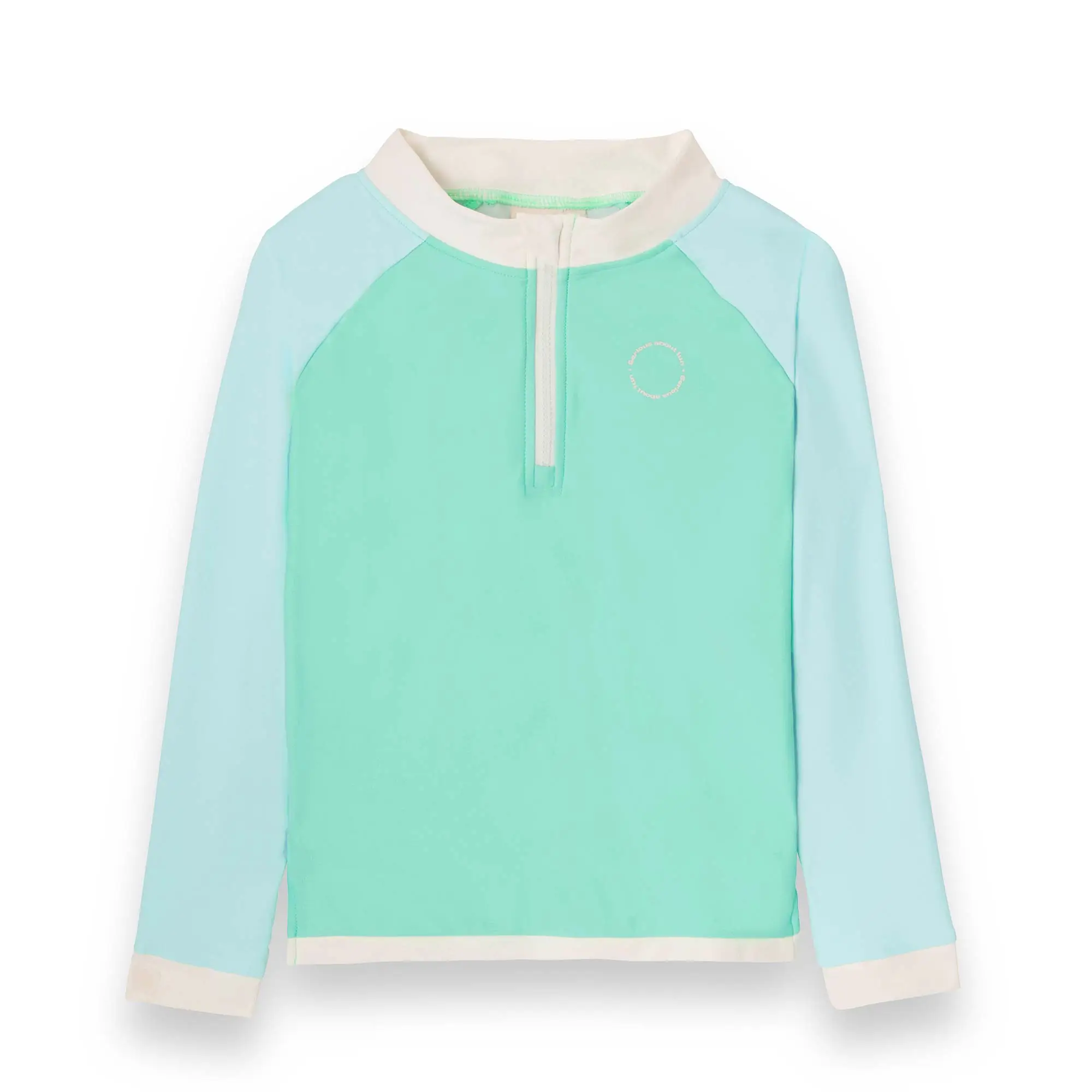 KiETLA ICONIK plavky s UV ochranou - tričko s dlhým rukávom - Green Blue 2-4 roky