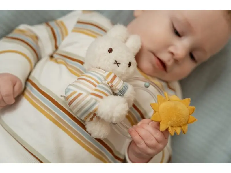 Little Dutch Hrkálka s korálkami králiček Miffy Vintage Prúžky