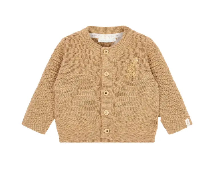 Little Dutch Kardigan pletený Safari Friends Soft Tan veľ. 68