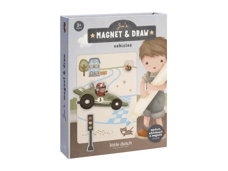 Little Dutch Knižka s magnetmi Jim Doprava
