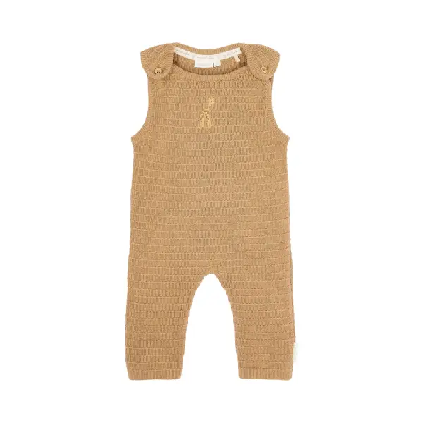 Little Dutch Overal pletený bez rukávov Safari Friends Soft Tan veľ. 62