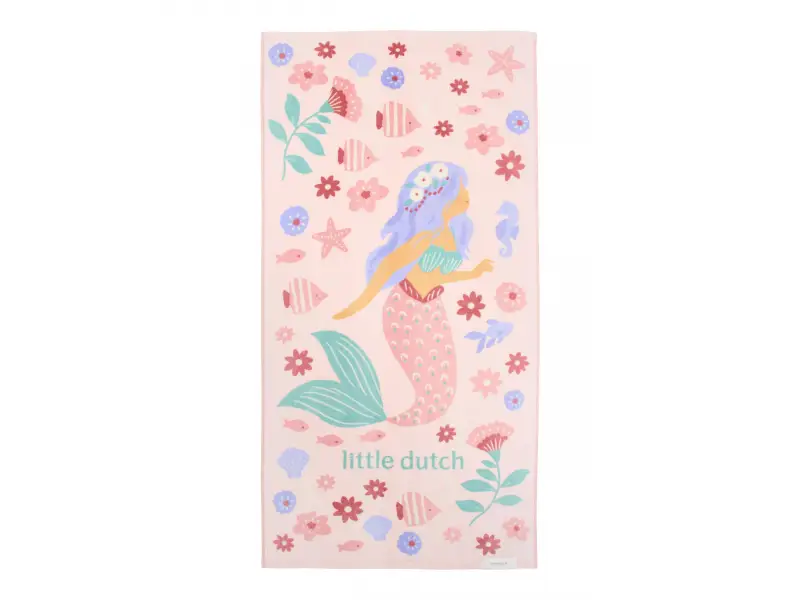 Little Dutch Plážová osuška 120x60 cm Dreamy Mermaid Multicolour