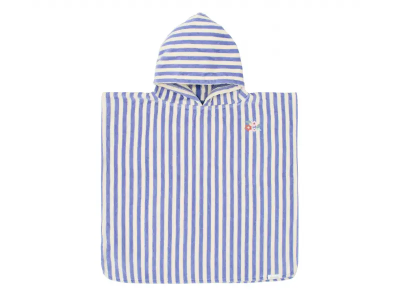Little Dutch Plážové pončo Dreamy Purple Stripe
