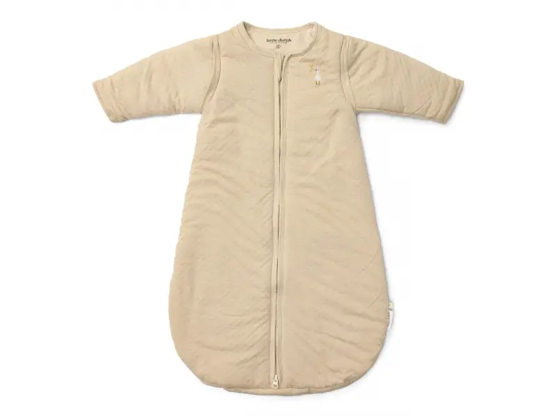 Little Dutch Spací vak s oddeliteľnými rukávmi 90 cm Husa Beige Newborn Naturals