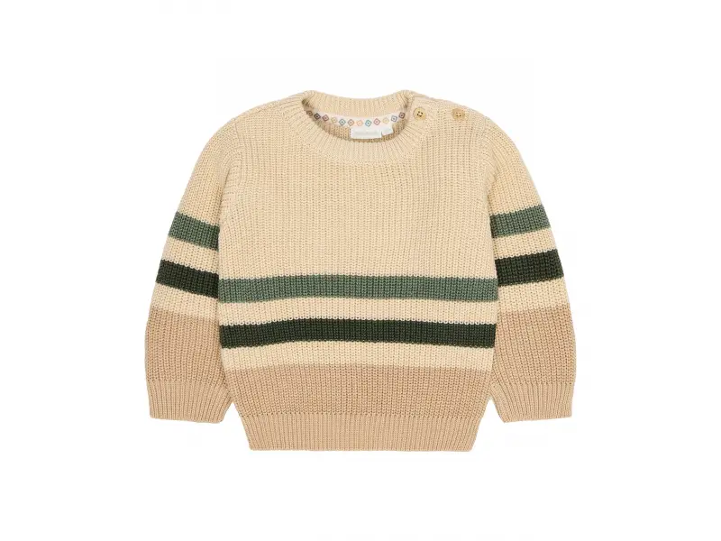 Little Dutch Svetrík pletený Warm Taupe vel. 92