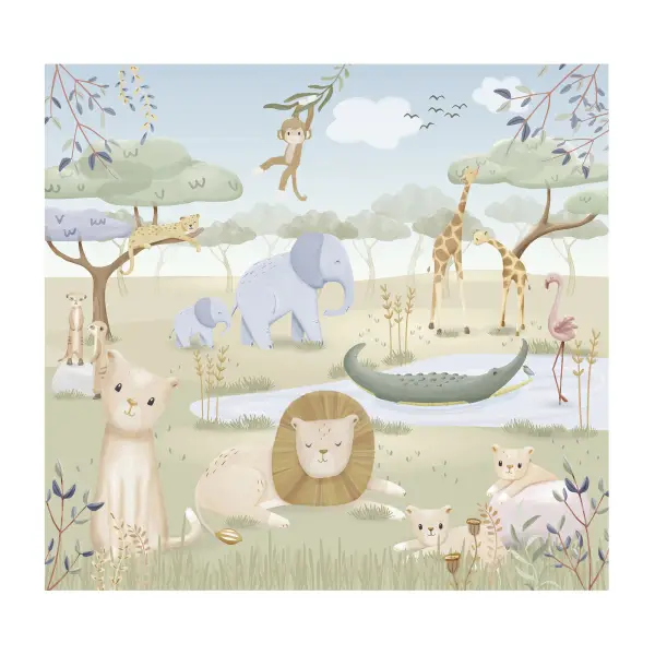 Little Dutch Tapeta na stenu Safari Friends