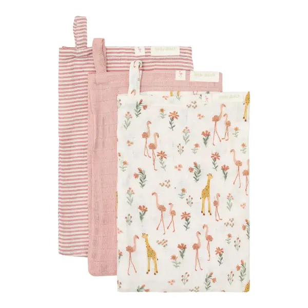 Little Dutch Žinky 3 ks Pink Blooming Safari