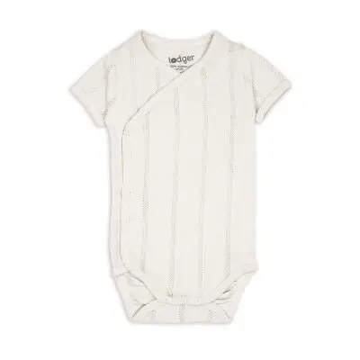 LODGER Body s krátkým rukávem Pointelle Cream vel. 68
