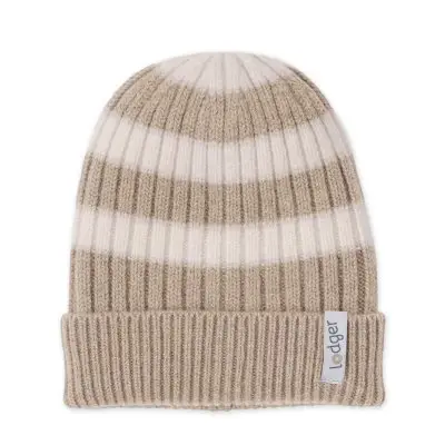 LODGER Čiapka Stripe Merino Beige 0 - 3 mesiace