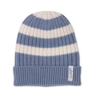 LODGER Čiapka Stripe Merino Stone 1 - 2 roky