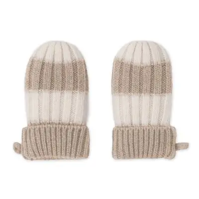 LODGER Rukavice Stripe Merino Beige vel. 0 - 12 mesiacov