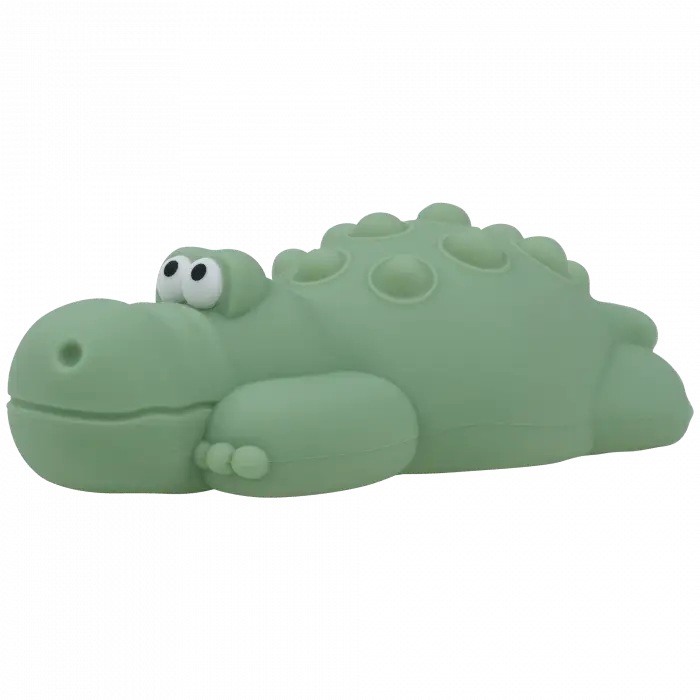 Mary's LED silikónové nočné svetlo POP IT RGB se zvukem - krokodíl