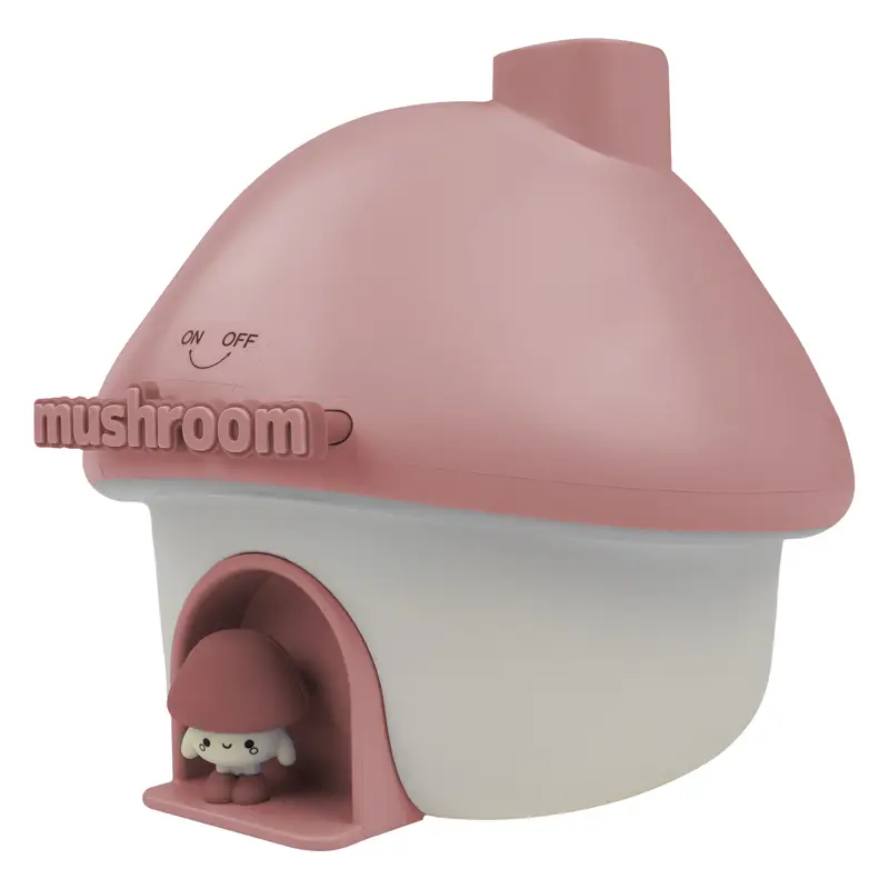 Mary's Zvlhčovač vzduchu a LED svetlo 2v1 - hríbik, růžová