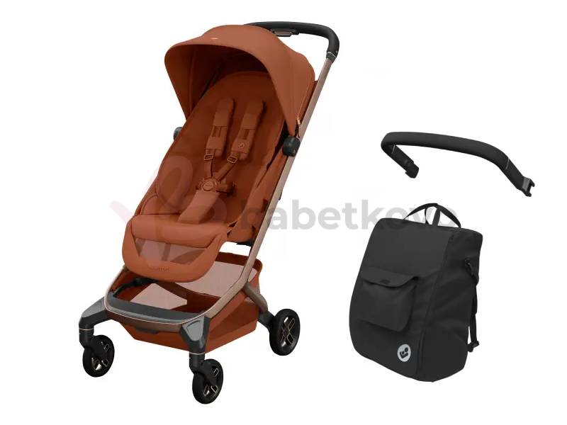 Maxi-Cosi Fame Cabin kočík Copper Terra + madlo a taška na kočík