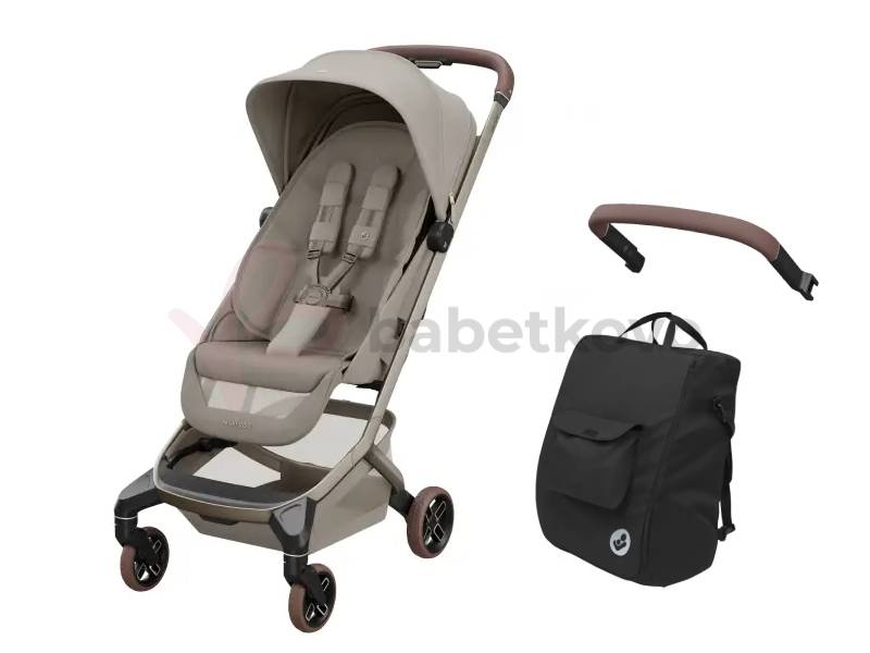 Maxi-Cosi Fame Cabin kočík Saphire Sand + madlo a taška na kočík