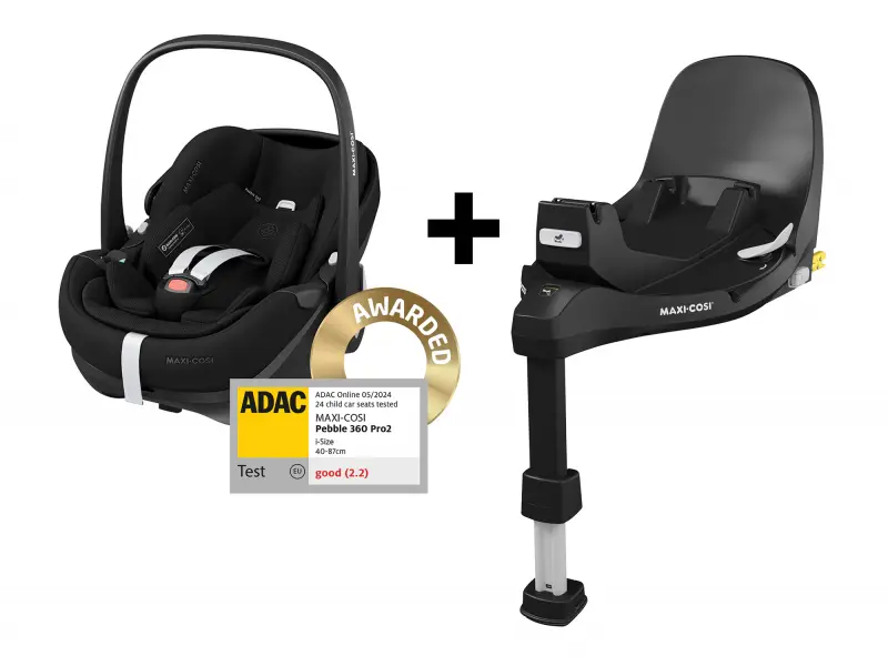 Maxi-Cosi Pebble 360 Pro 2 autosedačka Essential Black + základňa FamilyFix 360 Pro