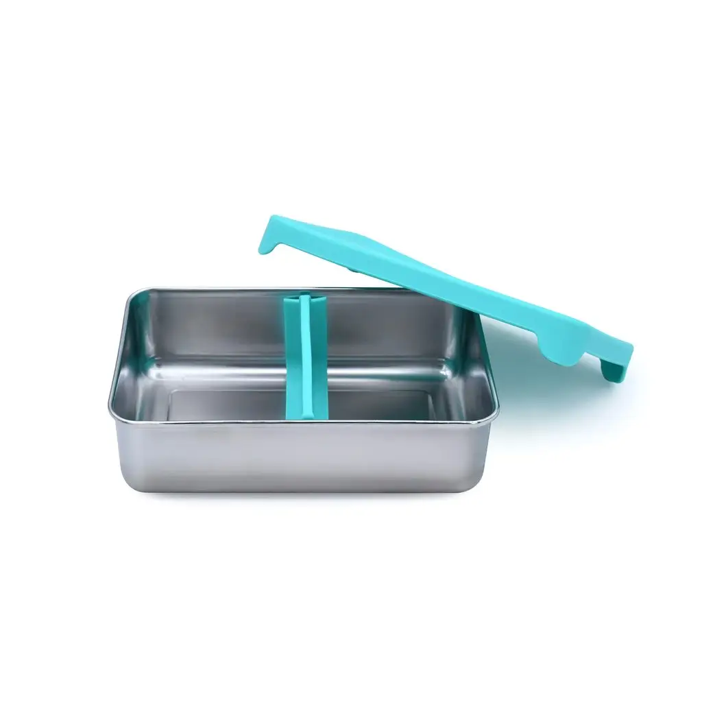 Melii Nerezový Bento box 740 ml so silikónovým viečkom - modrý