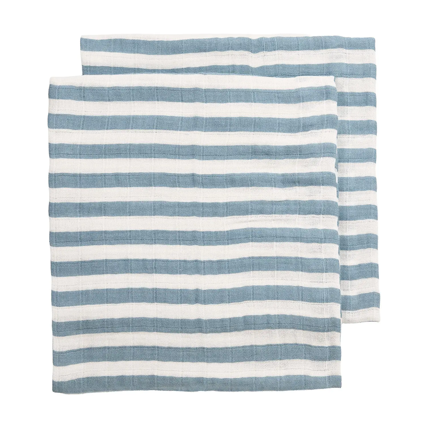 Meyco Mušelínové plienky Fat Stripe 120x120 cm 2-balenie - Jeans Blue